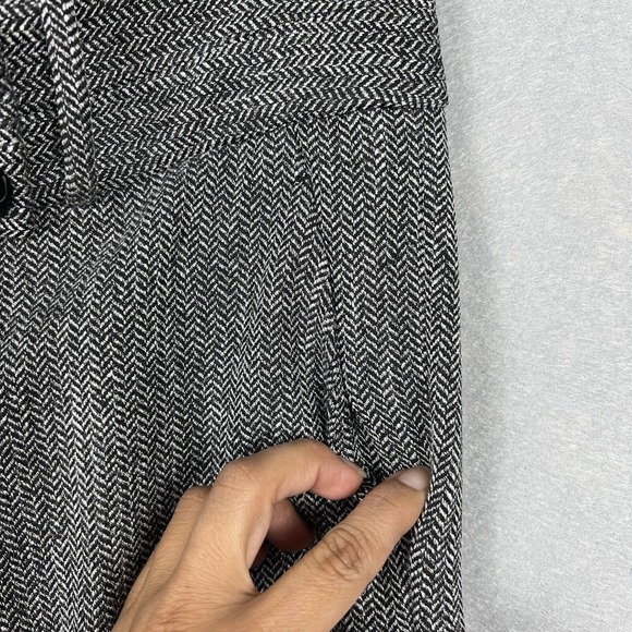 The Limited Cassidy Trouser Pants Size 2 Black/Gray Herringbone Wide Leg 32" in - Picture 11 of 11